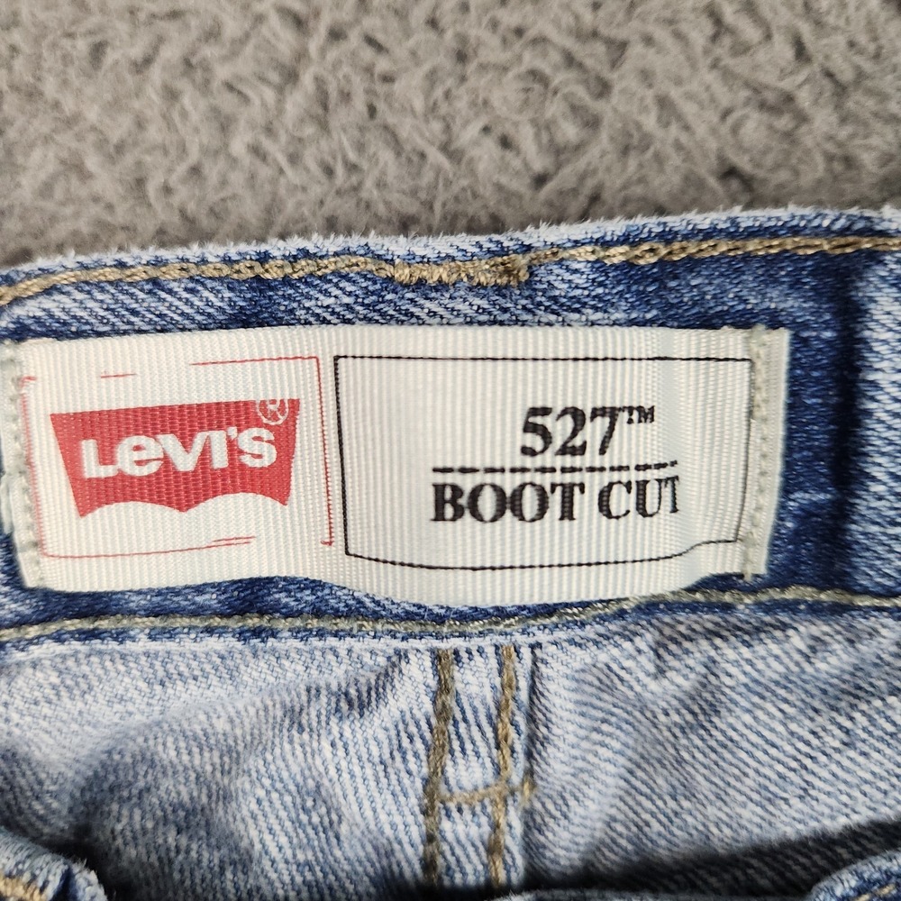 Levi's 527 Slim Bootcut Boys 10 Regular 25x25 Jeans Cotton‎ Denim Light Wash - Picture 7 of 11
